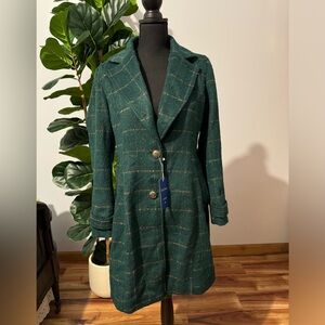 Green Plaid Coat